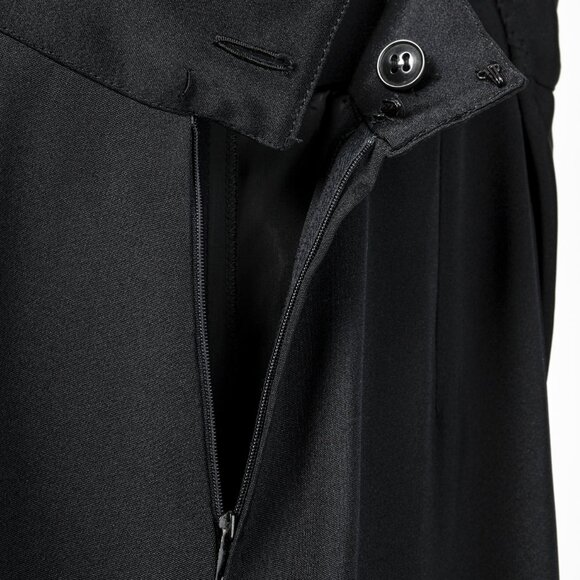 Gianni Versace Vintage Asymmetrical Draped Silk Pant - Picture 8 of 9